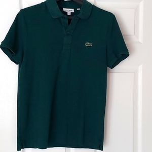 Lacoste slim fit polo men's size 4 (M). Forest green